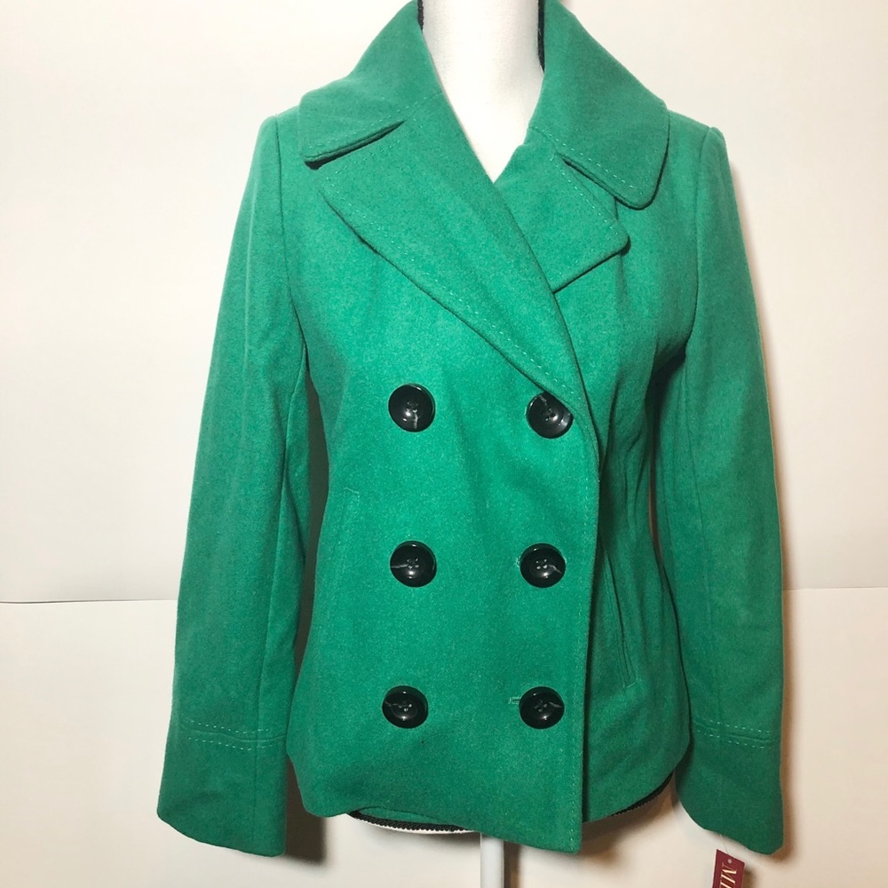 Merona Short Pea Coat Green